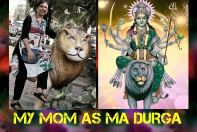 My mom as Ma Durga