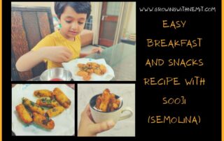 Here's an easy breakfast and snacks recipe with sooji. You can make upma in breakfast and then use the leftover upma from breakfast to make yummy snacks.