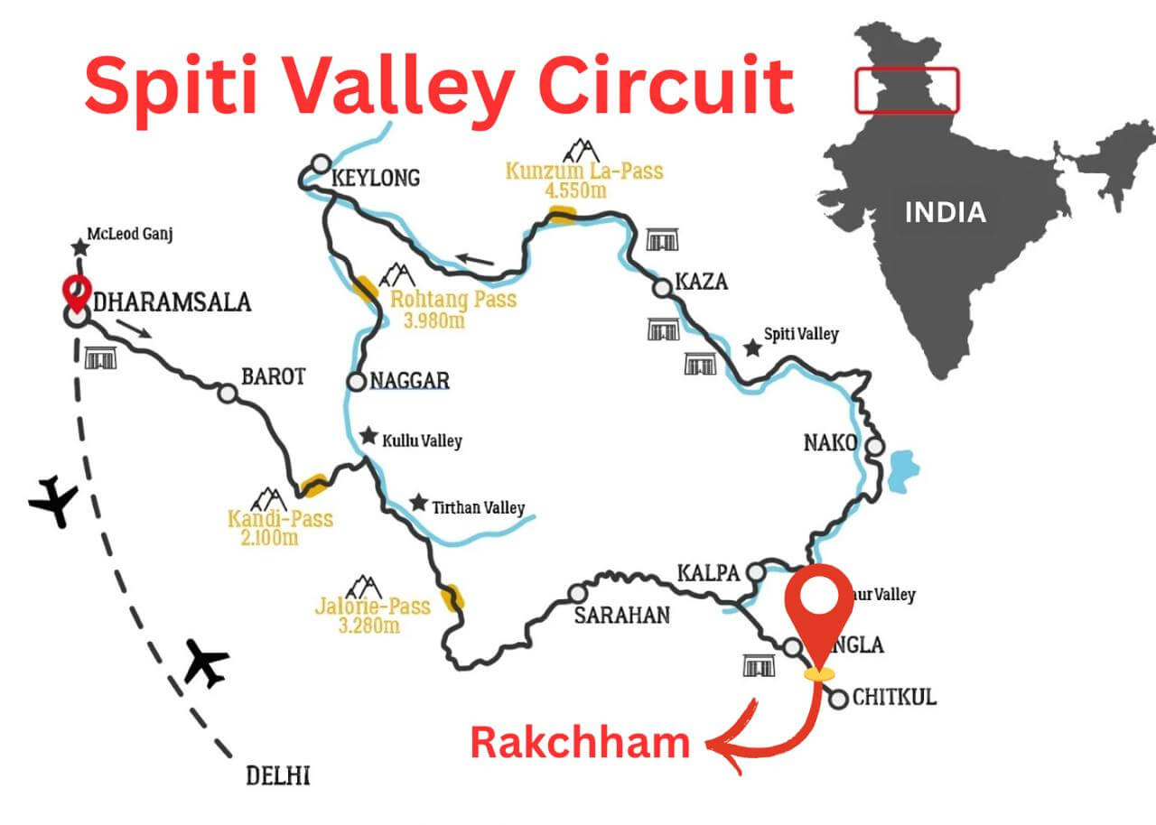 Spiti Valley Circuit Map